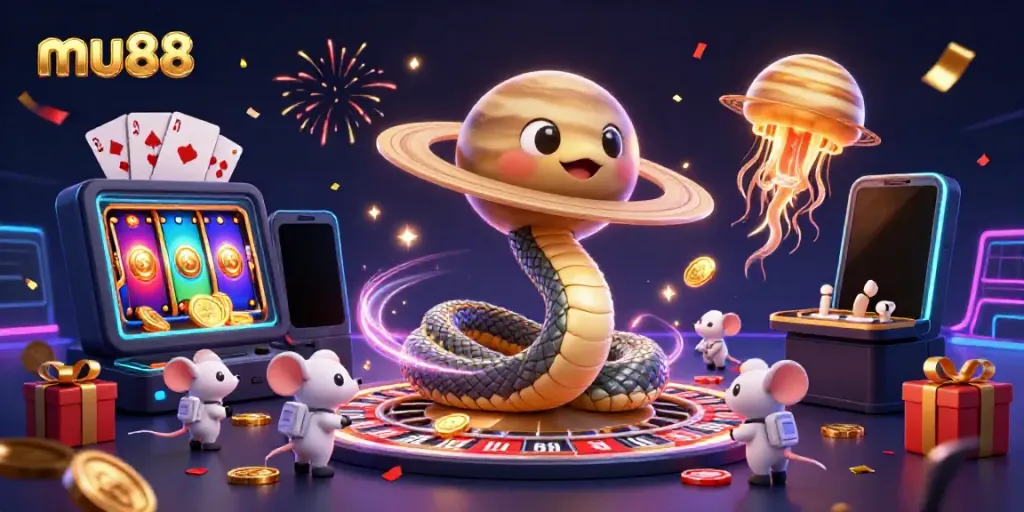 Experience exciting betting adventures at mu88 with our cosmic casino game scene.