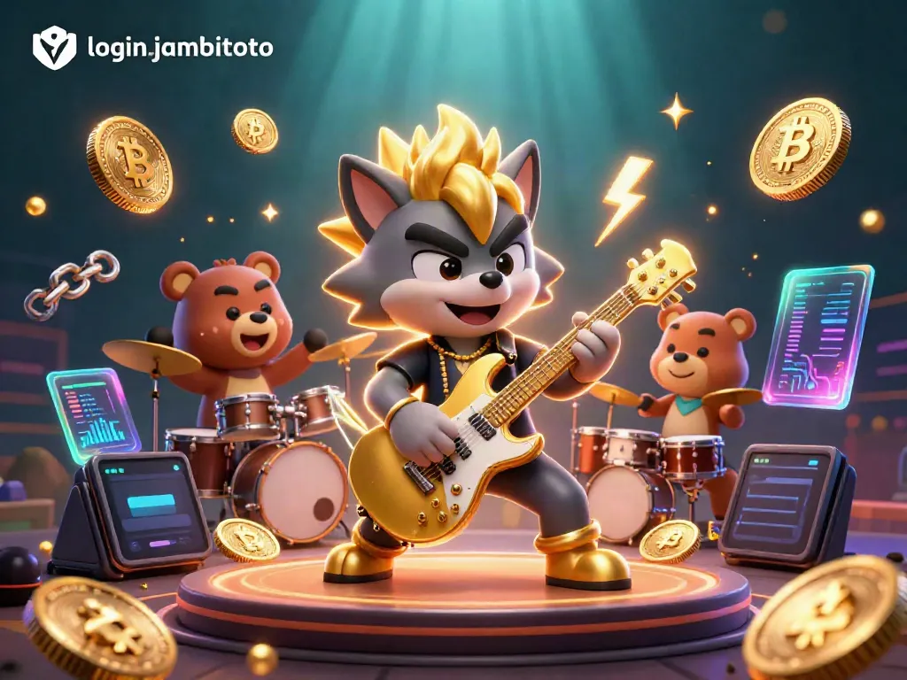 Engage in thrilling gameplay with login jambitoto as the wolf rock star dominates the casino stage.