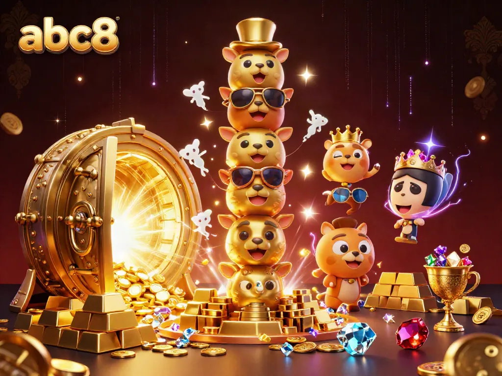 Exciting gameplay at abc8 with dynamic casino elements and a vibrant golden totem.