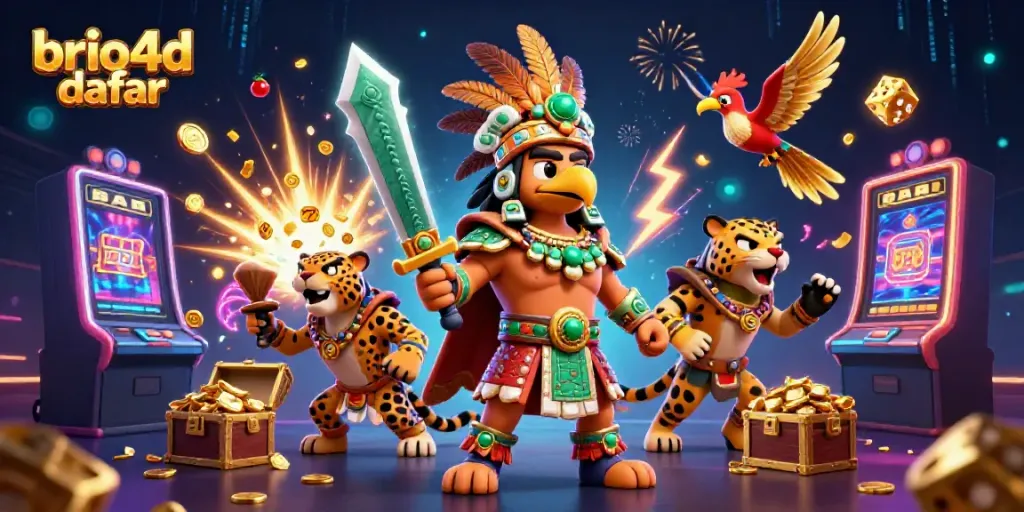 Engage with brio4d daftar's vibrant slot games featuring stunning 3D characters and lively casino elements.