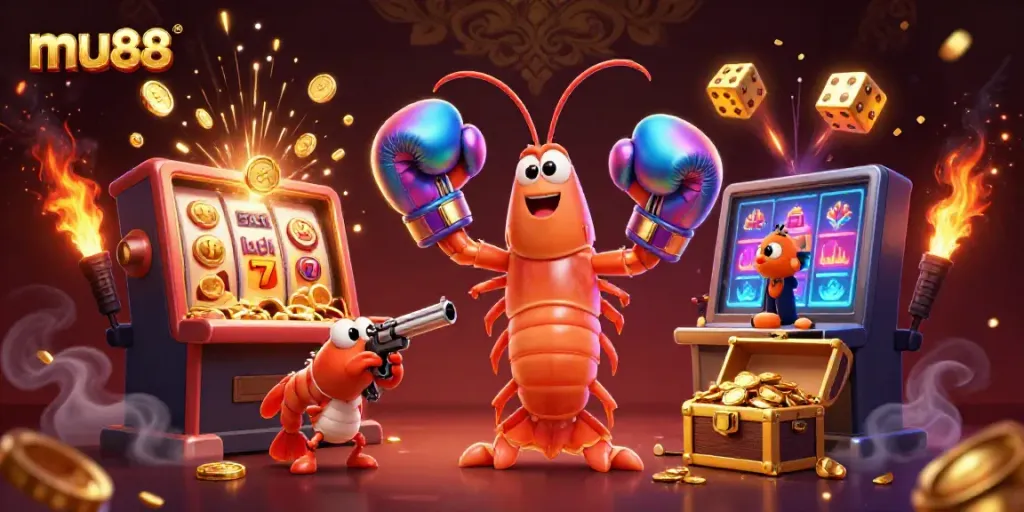 Experience thrilling gaming at mu88 with vibrant characters and dynamic casino elements.