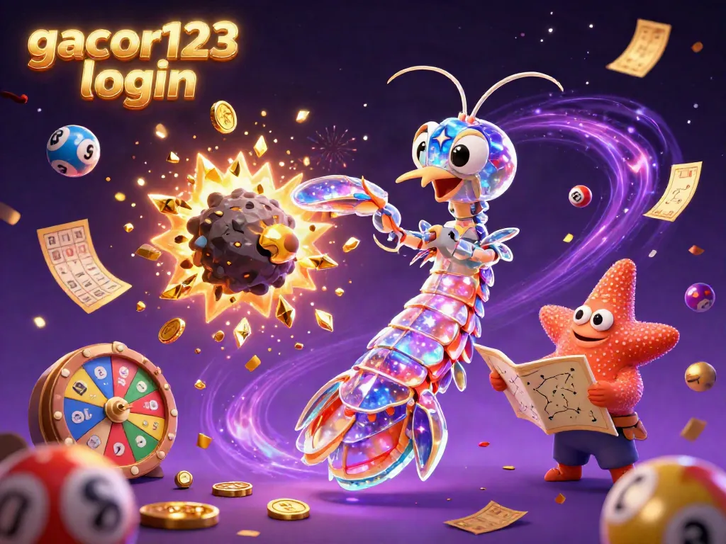 Experience the excitement of gacor123 login with dynamic elements and vibrant confetti.